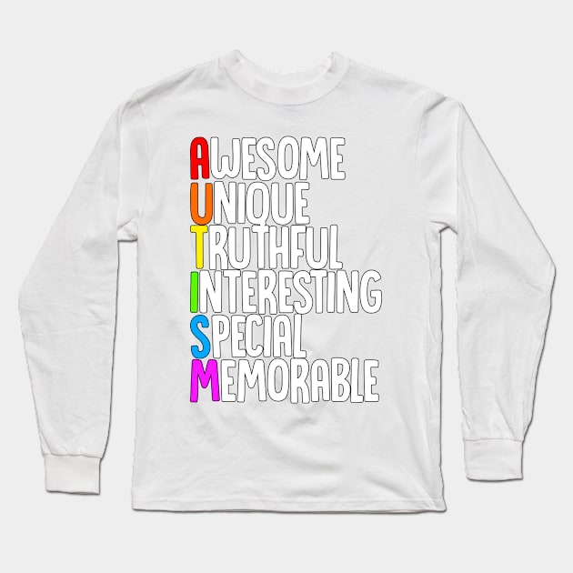 Awesome Autism Pride Design ^U^ Long Sleeve T-Shirt by DankFutura